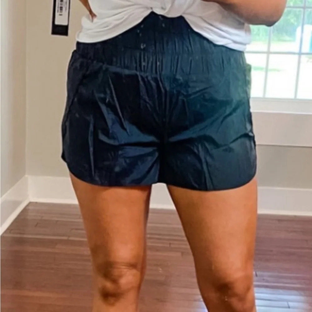 TCEC Black High Waisted Nylon Activewear Shorts- NWT
